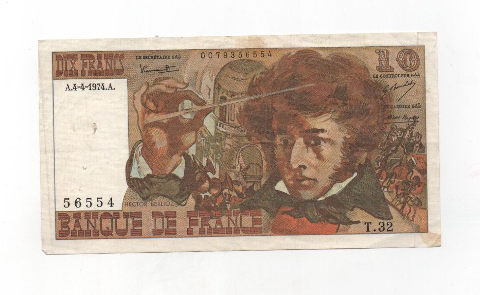 FRANCIA DEL AÑO 1974 DE 10 FRANCOS